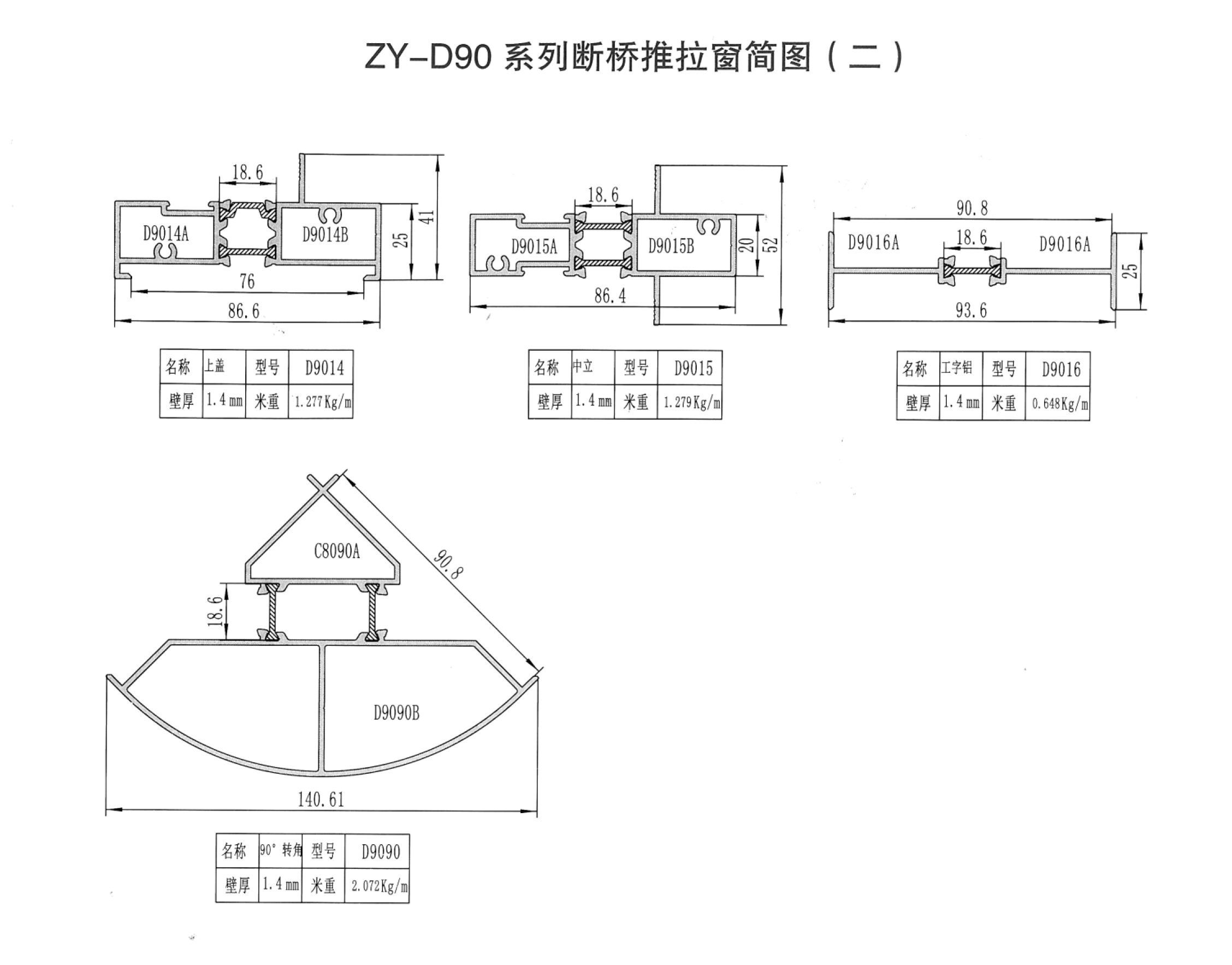 ZY-DM90系列斷橋推拉窗